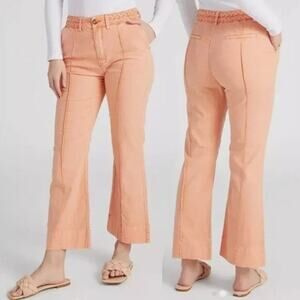 Habitual kick flare crop pants women’s size 4 orange linen cotton casual boho